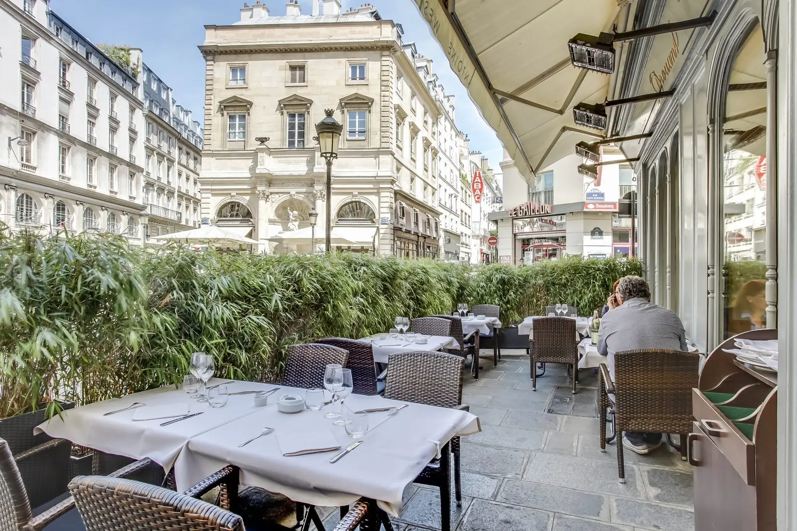 La terrasse du restaurant Drouant, place Gaillon