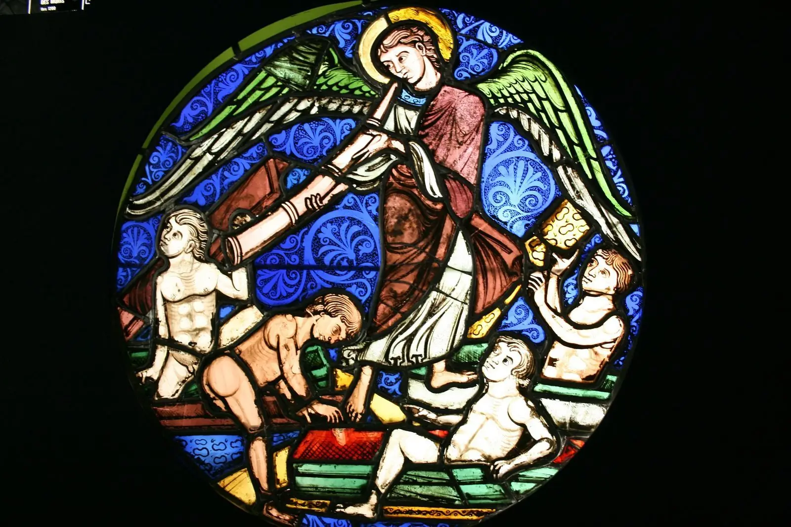 Un vitrail médiéval exposé au musée de Cluny